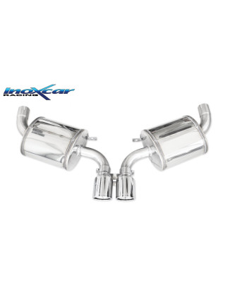 Posteriore con uscita centrale 2 x diam. 90 X-RACE PORSCHE BOXSTER 981 2.7 - 2014 265CV (Cod. I-POBO