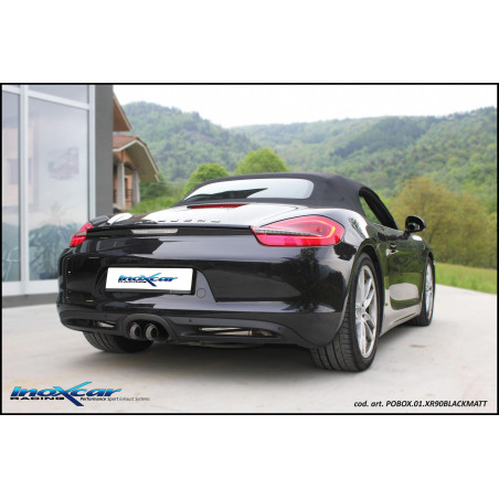 Posteriore con uscita centrale 2 x diam. 90 X-RACE PORSCHE BOXSTER 981 2.7 - 2014 265CV (Cod. I-POBO