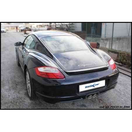 Posteriore con uscita centrale 2 x diam. 80 X-RACE PORSCHE CAYMAN 3.4 S - 2005-2009 295CV (Cod. I-PO