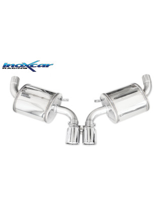 Posteriore con uscita centrale 2 x diam. 90 X-RACE PORSCHE CAYMAN 981 2.7 - 2015 275CV (Cod. I-POCAY