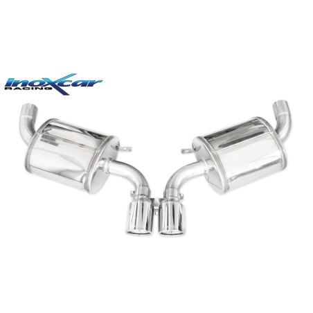 Posteriore con uscita centrale 2 x diam. 90 X-RACE PORSCHE CAYMAN 981 2.7 - 2015 275CV (Cod. I-POCAY