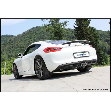Posteriore con uscita centrale 2 x diam. 90 X-RACE PORSCHE CAYMAN 981 2.7 - 2015 275CV (Cod. I-POCAY