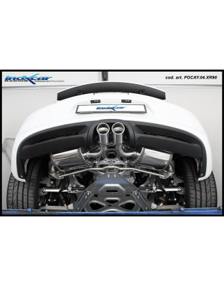 Posteriore con uscita centrale 2 x diam. 90 X-RACE PORSCHE CAYMAN 981 2.7 - 2015 275CV (Cod. I-POCAY