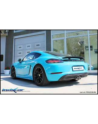 Posteriore con uscita centrale 2 x diam. 90 RACING PORSCHE CAYMAN - 2016 350CV (Cod. I-POCAY.05.RA)