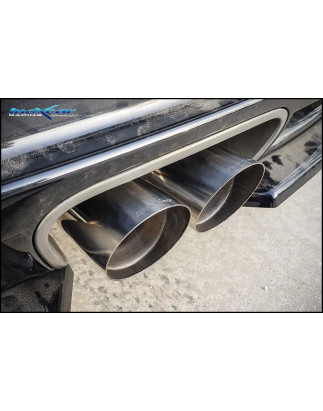 Tubi sostituzione catalizzatori dx+sx + Posteriore silenziato con uscita centrale 2 x diam. 90 RACIN