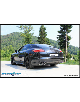 Posteriore con uscita 2 x diam. 90 X-RACE DX+SX PORSCHE PANAMERA 4S 4.8 8V - 2009 400CV (Cod. I-POPA