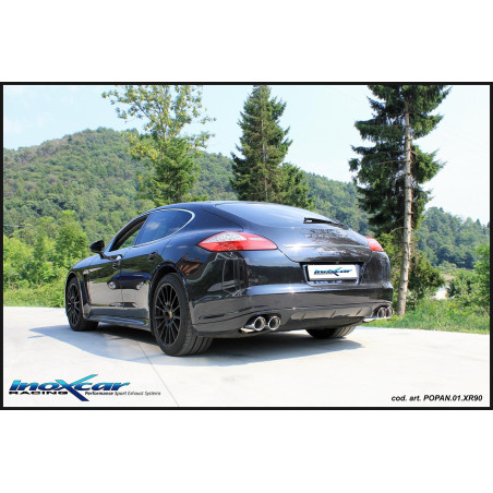 Posteriore con uscita 2 x diam. 90 X-RACE DX+SX PORSCHE PANAMERA 4S 4.8 8V - 2009 400CV (Cod. I-POPA