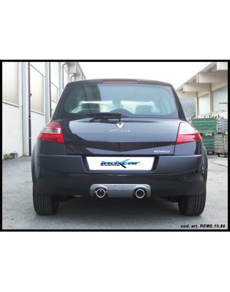 Posteriore con uscita CENTRALE 2 x diam. 80 RENAULT MEGANE GT 2.0 DCI - 2007 150CV II (Cod. I-REME.1