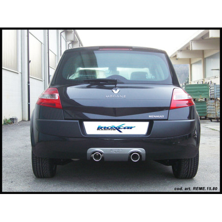 Posteriore con uscita CENTRALE 2 x diam. 80 RENAULT MEGANE GT 2.0 DCI - 2007 150CV II (Cod. I-REME.1