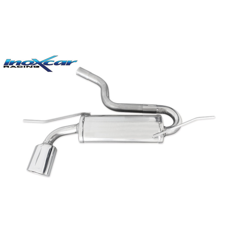 Posteriore con uscita singola ovale 120x80 OBLIQUO SEAT LEON - 2005 125CV (type 1P) (Cod. I-SELE.17.