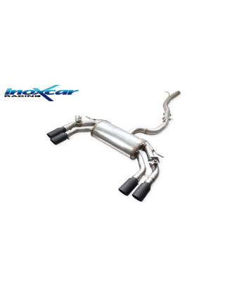 Tubo centrale diretto + Terminale silenziato con uscita 2 x 90x70 X-RACE BLACK MATT DX+SX Vavole mon