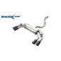 Tubo centrale diretto + Terminale silenziato con uscita 2 x 90x70 X-RACE BLACK MATT DX+SX Vavole mon