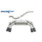 Tubo centrale diretto + Terminale silenziato con uscita 2 x 90x70 X-RACE BLACK MATT DX+SX Vavole mon