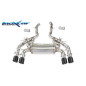 Terminale con uscita 2x diam. 90 X-RACE BLACK MATT dx+sx + Valvole motori elettrici di serie BM - BM