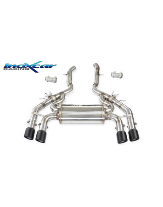 Terminale con uscita 2x diam. 90 X-RACE BLACK MATT dx+sx + Valvole motori elettrici di serie B - BMW