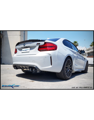 Terminale con uscita 2x diam. 90 X-RACE BLACK MATT dx+sx + Valvole motori elettrici di serie B - BMW
