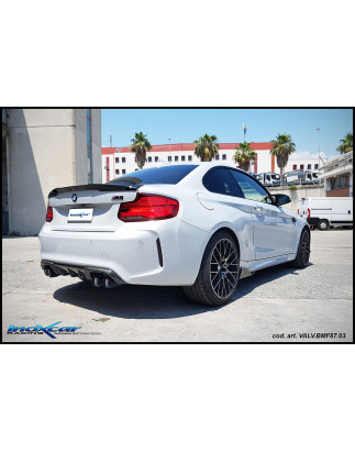 Terminale con uscita 2x diam. 90 X-RACE BLACK MATT dx+sx + Valvole motori elettrici di serie B - BMW