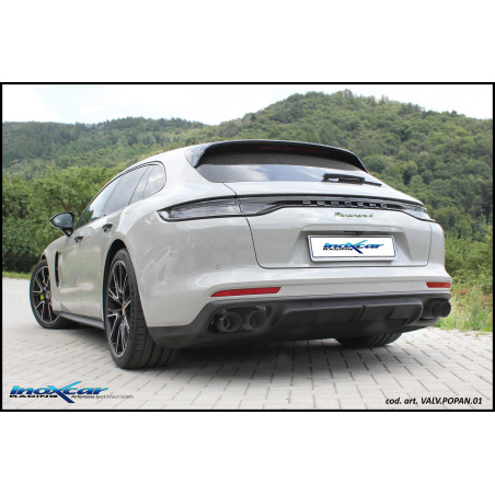 Tubo centrale diretto + Posteriore con uscita 2 x diam. 90 BLACK CERAMIC DX+SX Valvole motorin - 201