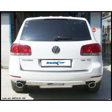 Posteriore con uscita singola ovale 150x105 OBLIQUO DX+SX VOLKSWAGEN TUAREG 5.0 V10 TDI - 2007 313CV
