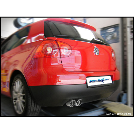Posteriore con uscita singola ovale 120x80 OBLIQUO VOLKSWAGEN GOLF 5 1.4 TSI GT - 2006 170CV (Cod. I