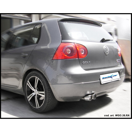 Posteriore con uscita 2 x diam. 80 RACING VOLKSWAGEN GOLF 5 2.0 TDI SPORT 4MOTION - 2004 140CV (Cod.