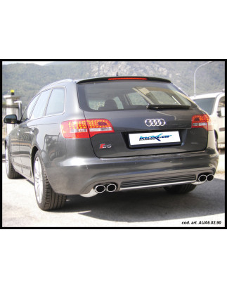 Posteriore con uscita DX+SX 2 x diam. 80 RACING AUDI A6 - 2009 435CV (type 4F) (Cod. I-AUA6.02.RA)