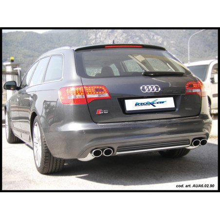 Posteriore con uscita DX+SX 2 x diam. 80 RACING AUDI A6 - 2009 435CV (type 4F) (Cod. I-AUA6.02.RA)