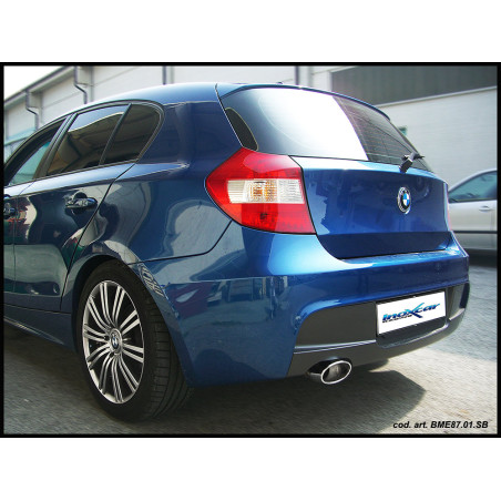Posteriore con uscita singola ovale 120x80 mm OBLIQUO BMW E87 SERIE 1 120D - 2004 163CV (Cod. I-BME8