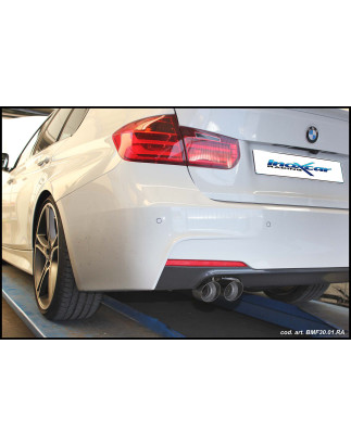 Posteriore con uscita ovale 120x80 mm OBLIQUO BMW F30 SERIE 3 330XD - 2013 258CV (Cod. I-BMF30.01.SB
