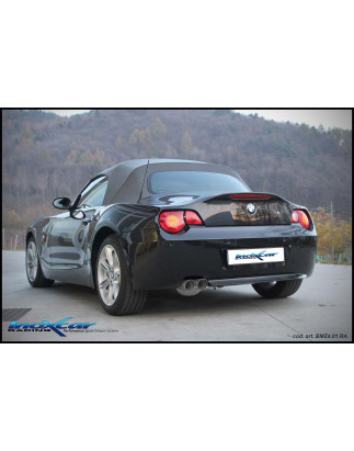 Posteriore con uscita 2 x diam. 80 X-RACE BMW Z4 - 2002-2005 231CV (Type E85) (Cod. I-BMZ4.01.XR80)
