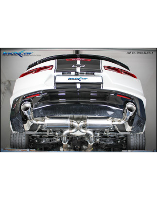 Posteriore silenziato con uscita diam. 110 X-RACE dx+sx CHEVROLET CAMARO 3.6 V6 - 2016 (Cod. I-CHCA.