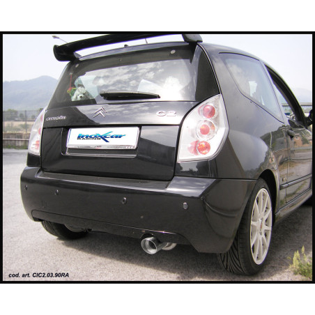 Posteriore con uscita singola diam. 80 CITROEN C2 1.6 16V VTR - 2003 110CV (Cod. I-CIC2.03.80)
