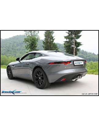 Posteriore con uscite centrali 2 x diam. 114 Black Ceramic - 2017 300CV Jaguar F-TYPE (Cod. I-JAFT.0