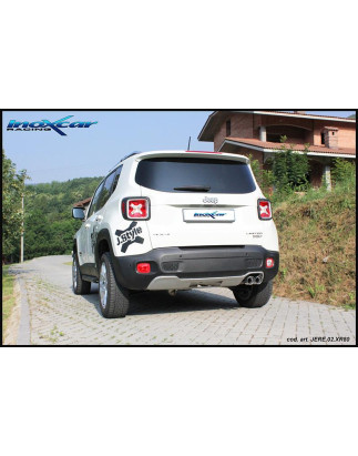 Posteriore con uscita 2 x diam. 80 X-RACE JEEP RENEGADE 2.0 MJT - 2016 (Cod. I-JERE.02.XR80)