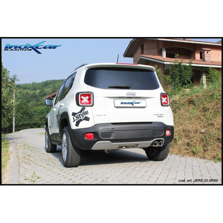 Posteriore con uscita 2 x diam. 80 X-RACE JEEP RENEGADE 2.0 MJT - 2016 (Cod. I-JERE.02.XR80)