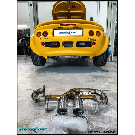 Posteriore CENTRALE con uscita 2 x diam.70 LOTUS ELISE SE 1.8 - 1999 / EXIGE (Cod. I-LOEL.03.D70)