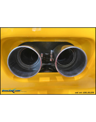 Posteriore CENTRALE con uscita 2 x diam.70 LOTUS ELISE SE 1.8 - 1999 / EXIGE (Cod. I-LOEL.03.D70)