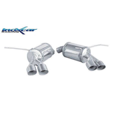 Posteriore con uscita 2 x diam. 80 RACING DX+SX MASERATI GRANSPORT 4.2 V8 - 2006 400CV (Cod. I-MASE.