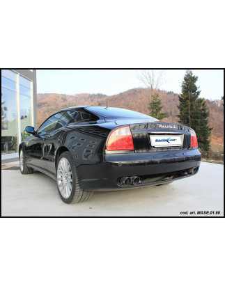 Posteriore con uscita 2 x diam. 80 RACING DX+SX MASERATI GRANSPORT 4.2 V8 - 2006 400CV (Cod. I-MASE.