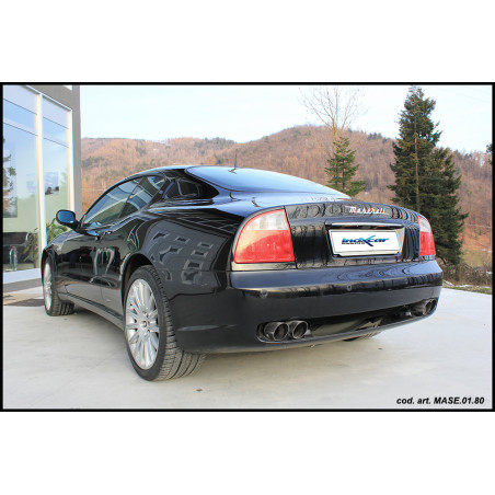 Posteriore con uscita 2 x diam. 80 RACING DX+SX MASERATI GRANSPORT 4.2 V8 - 2006 400CV (Cod. I-MASE.
