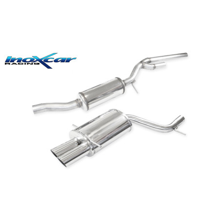 Tubo centrale con silenziatore + Posteriore uscita 2 X diam. 80 RACING AUDI A4 - 1998-2001 265CV (ty