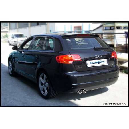 Posteriore con uscita 2 x diam. 80 RACING AUDI A3 - 2005 160CV S3 (type 8P) SB (Cod. I-OVAU.13.RA)