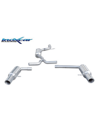 Tubo centrale con silenziatore + posteriore uscita DX+SX diam.100 X-RACE AUDI A4 - 2008 211CV (type 