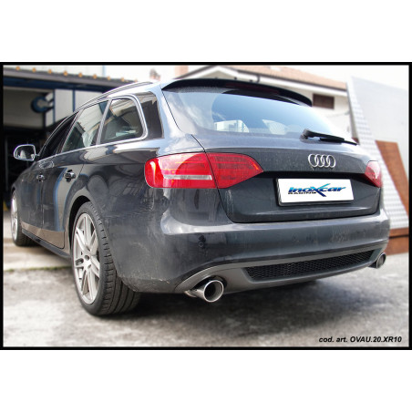 Tubo centrale con silenziatore + posteriore uscita DX+SX diam.100 X-RACE AUDI A4 - 2008 211CV (type 