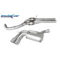 Tubo centrale con silenziatore + posteriore uscita doppia diam. 90 RACING AUDI - 2011 340CV A3 S3 RS