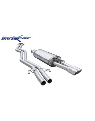 Tubo sostituzione catalizzatore + centrale diretto Posteriore con uscita 2 x diam. 70 RACING BMW E30