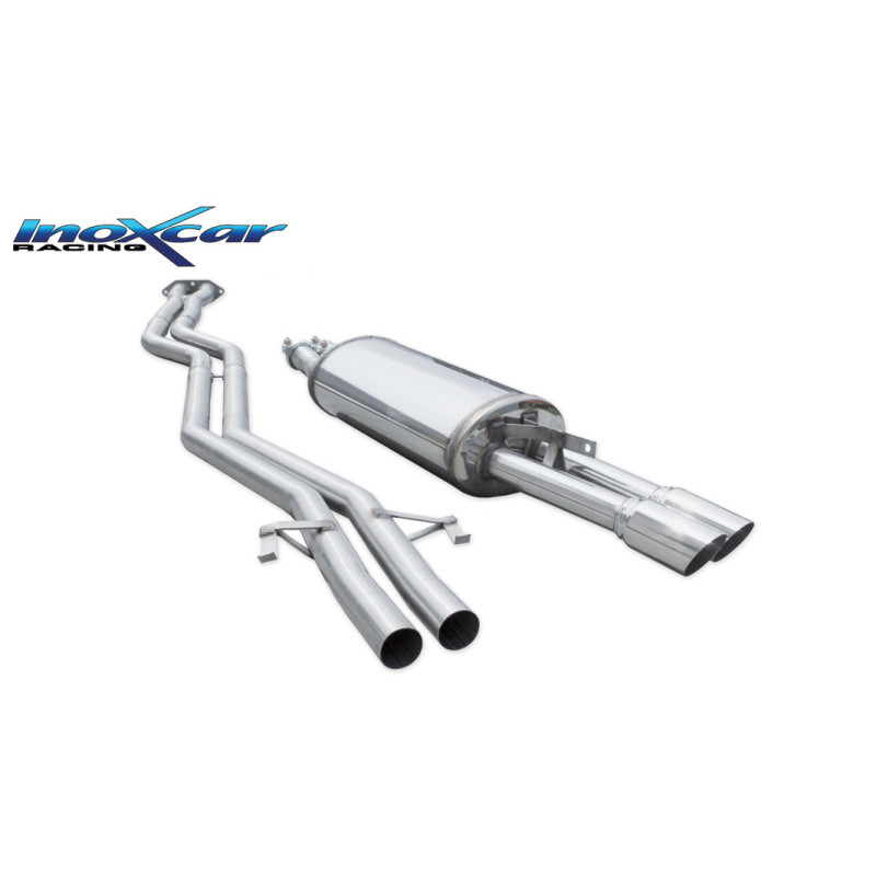 Tubo sostituzione catalizzatore + centrale diretto Posteriore con uscita 2 x diam. 70 RACING BMW E30