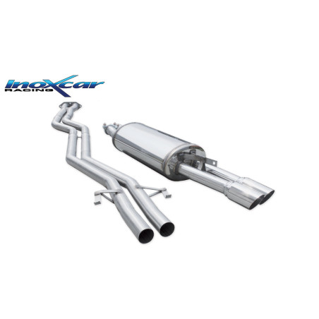 Tubo sostituzione catalizzatore + centrale diretto Posteriore con uscita 2 x diam. 70 RACING BMW E30
