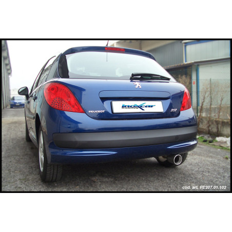 Posteriore con uscita singola diam. 90 X-RACE PEUGEOT 207 1.4 16V - 2006 90CV (Cod. I-PE207.01.XR90)