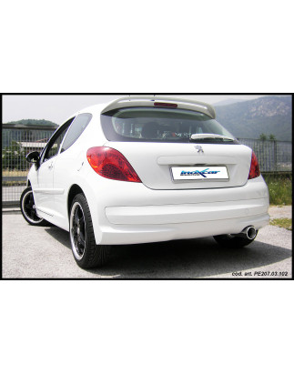 Posteriore con uscita singola ovale 120x80 mm PEUGEOT 207 1.6 16V THP - 2006 150CV (Cod. I-PE207.03.